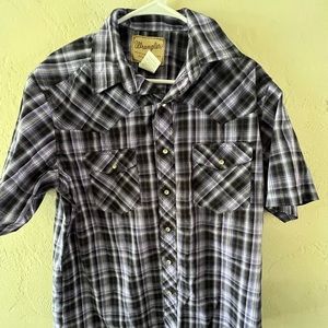 Wrangler Western Fashion Pearl Snap Button Shirt